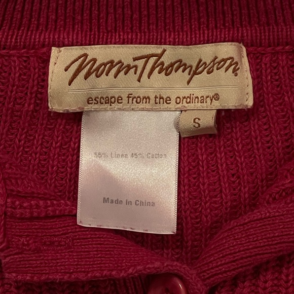 Norm Thompson Pink Button Top - Picture 3 of 3